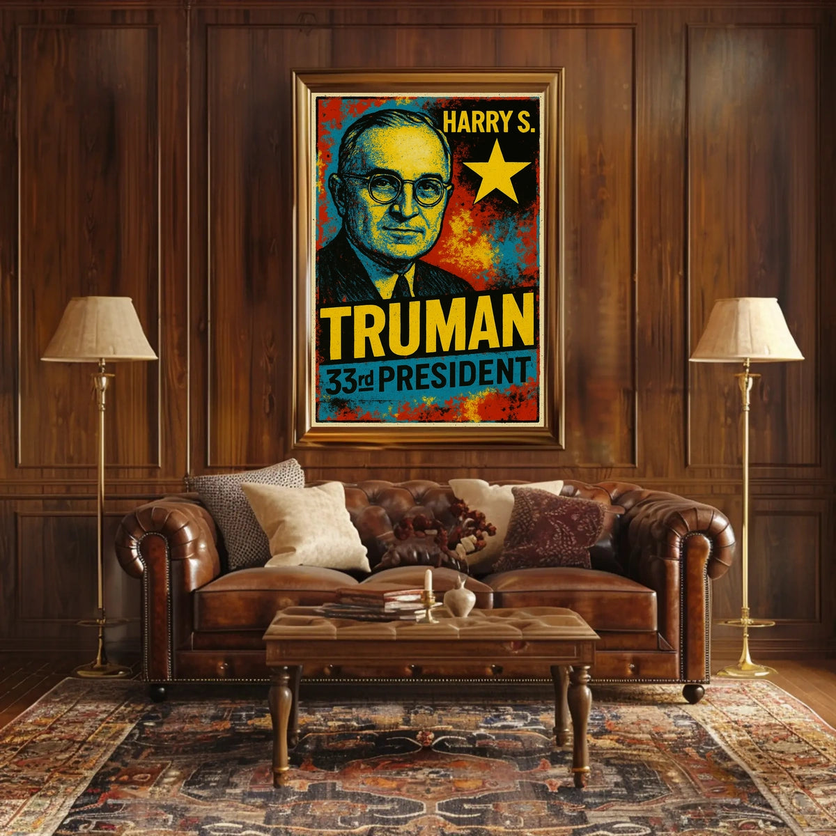 Harry S. Truman 33rd President of the United States Graffiti Pop Art Poster