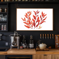 Autumn Leaves Minimalist Art Poster for Home Decor