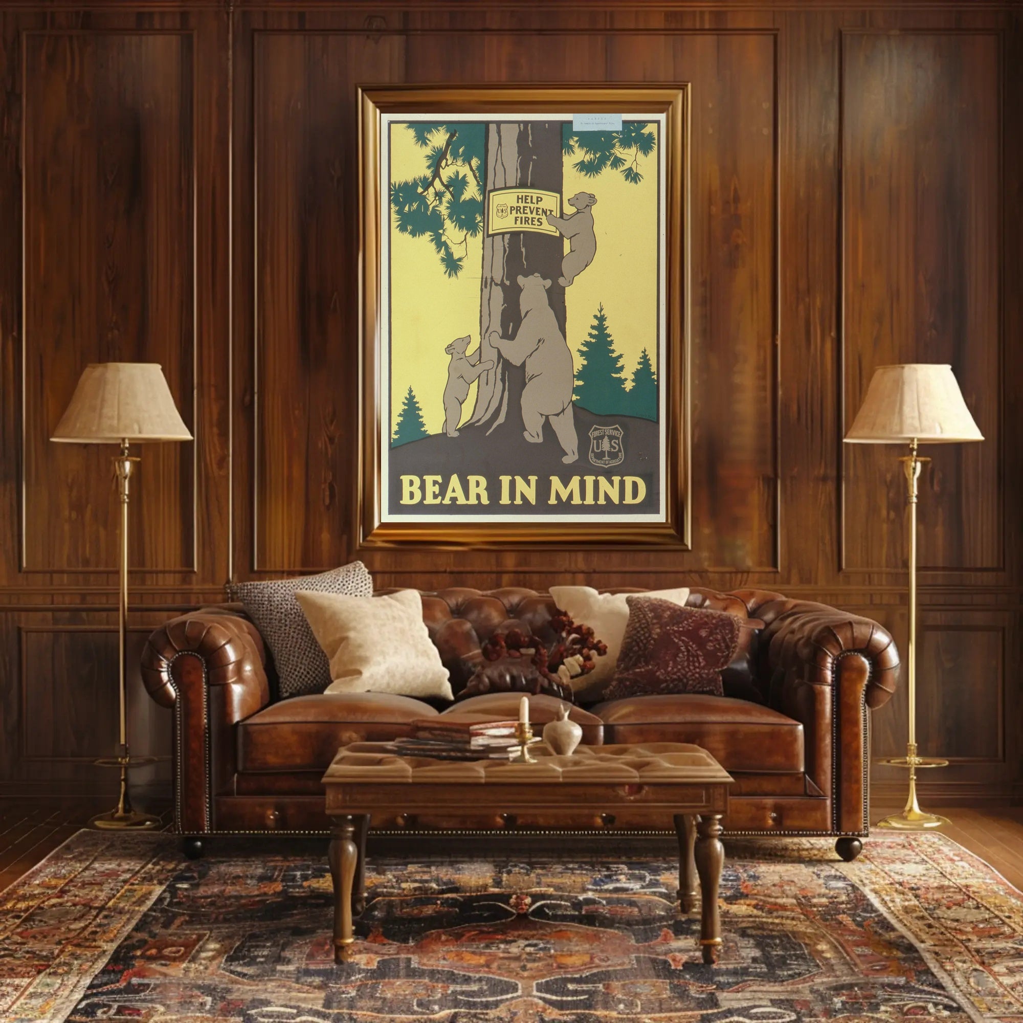 Bear in Mind: Prevent Forest Fires Poster PosterGoat