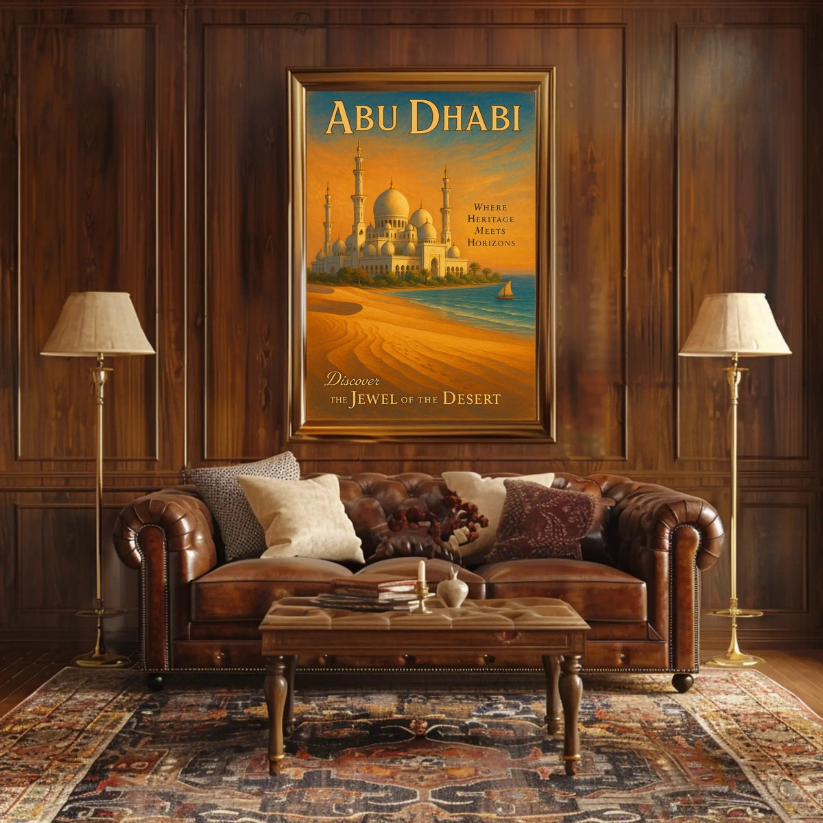 Discover Abu Dhabi's Heritage in Travel Poster