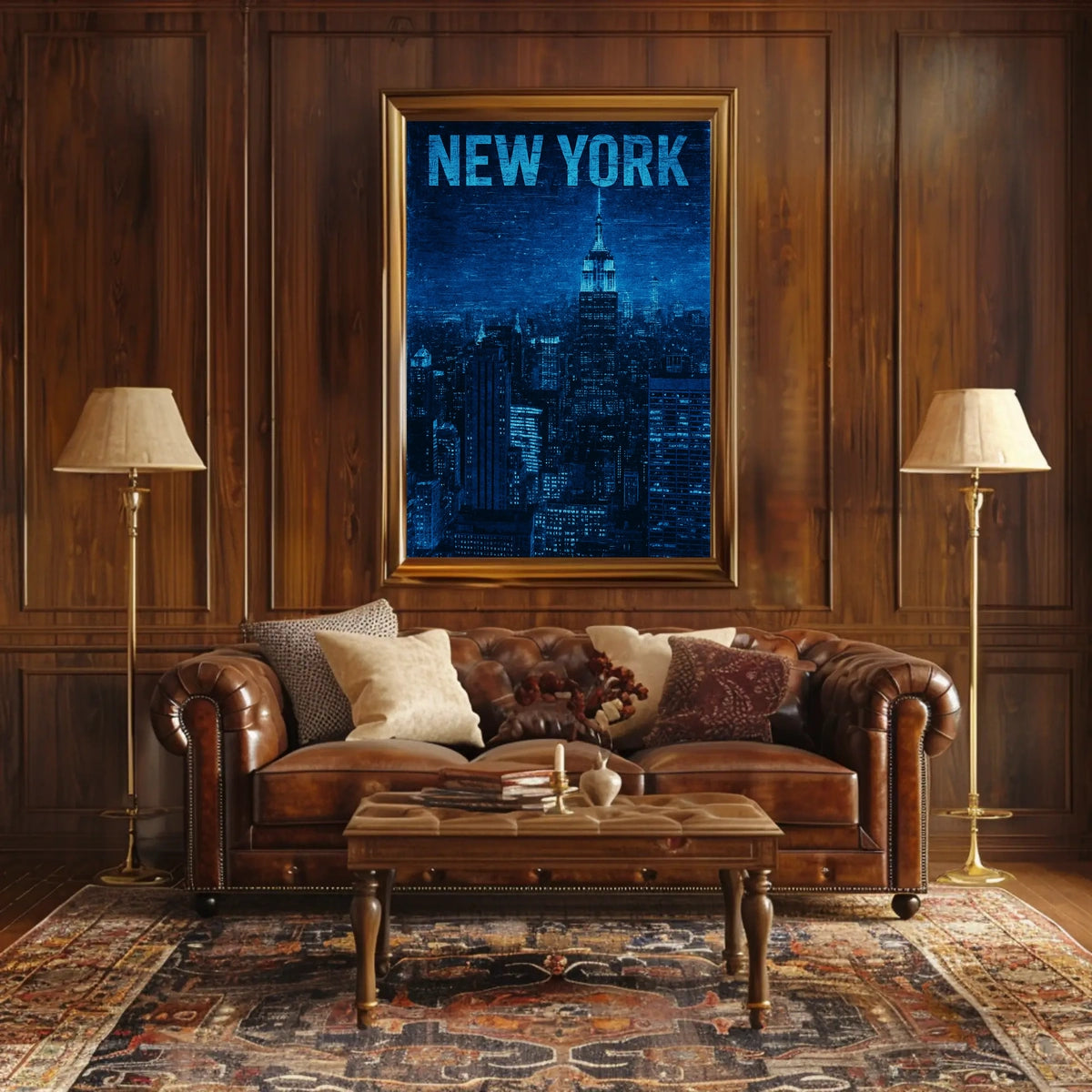 New York City Skyline Poster Wall Art Museum Quality 18x24