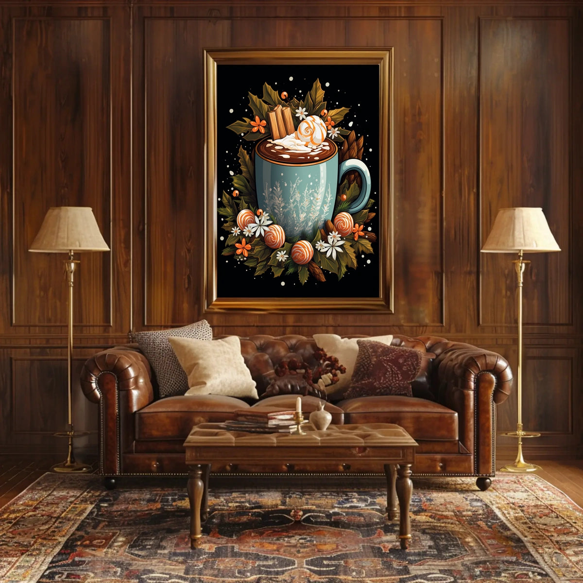 Cozy Seasonal Beverage Art Poster - Abstract or Artistic Poster