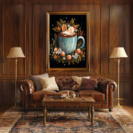 Cozy Seasonal Beverage Art Poster - Abstract or Artistic Poster