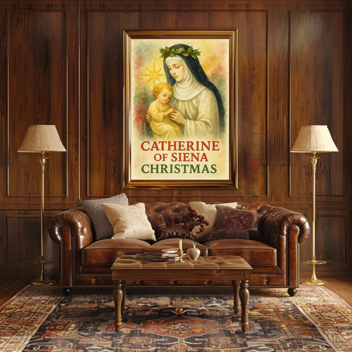 Catherine of Siena Religious Heritage Artistic Poster