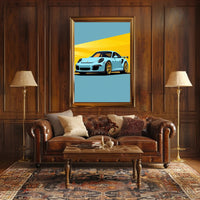 Sleek Speedster Illustration Poster PosterGoat