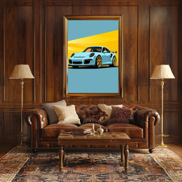 Sleek Speedster Illustration Poster PosterGoat
