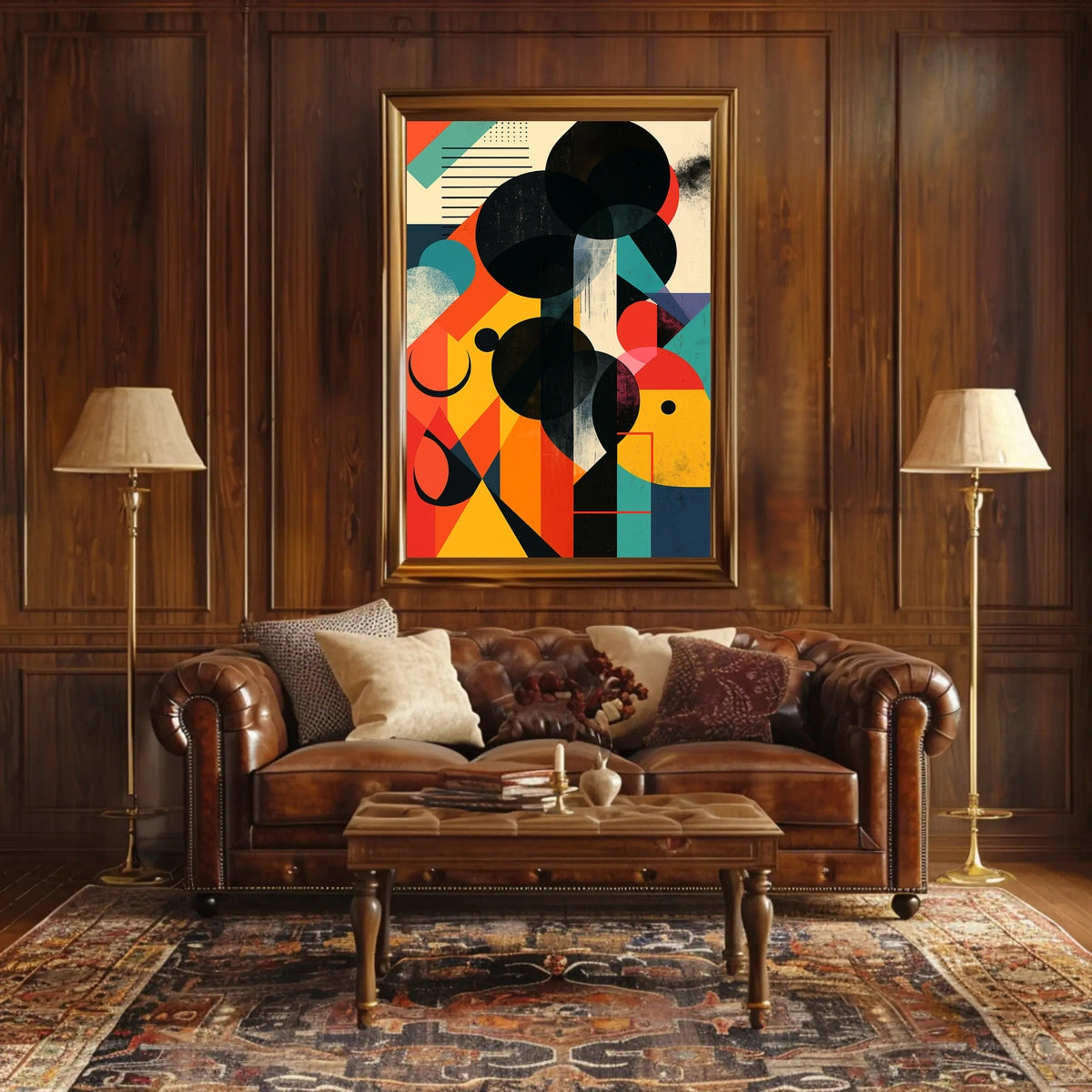 Abstract Geometric Composition Abstract Poster