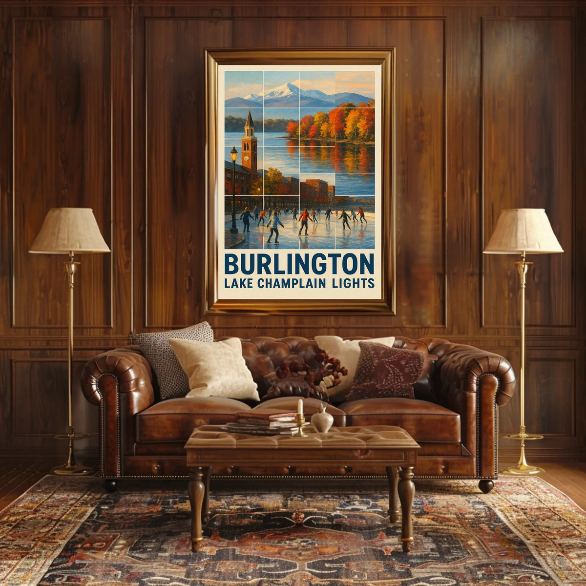 Burlington Lake Champlain Lights Poster