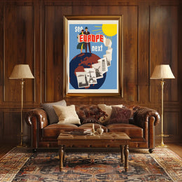 Retro European Adventure Unfolded: Travel Poster