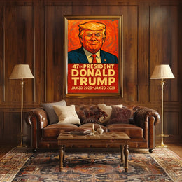 Donald Trump Visionary Orange Expressionism Patriot Poster