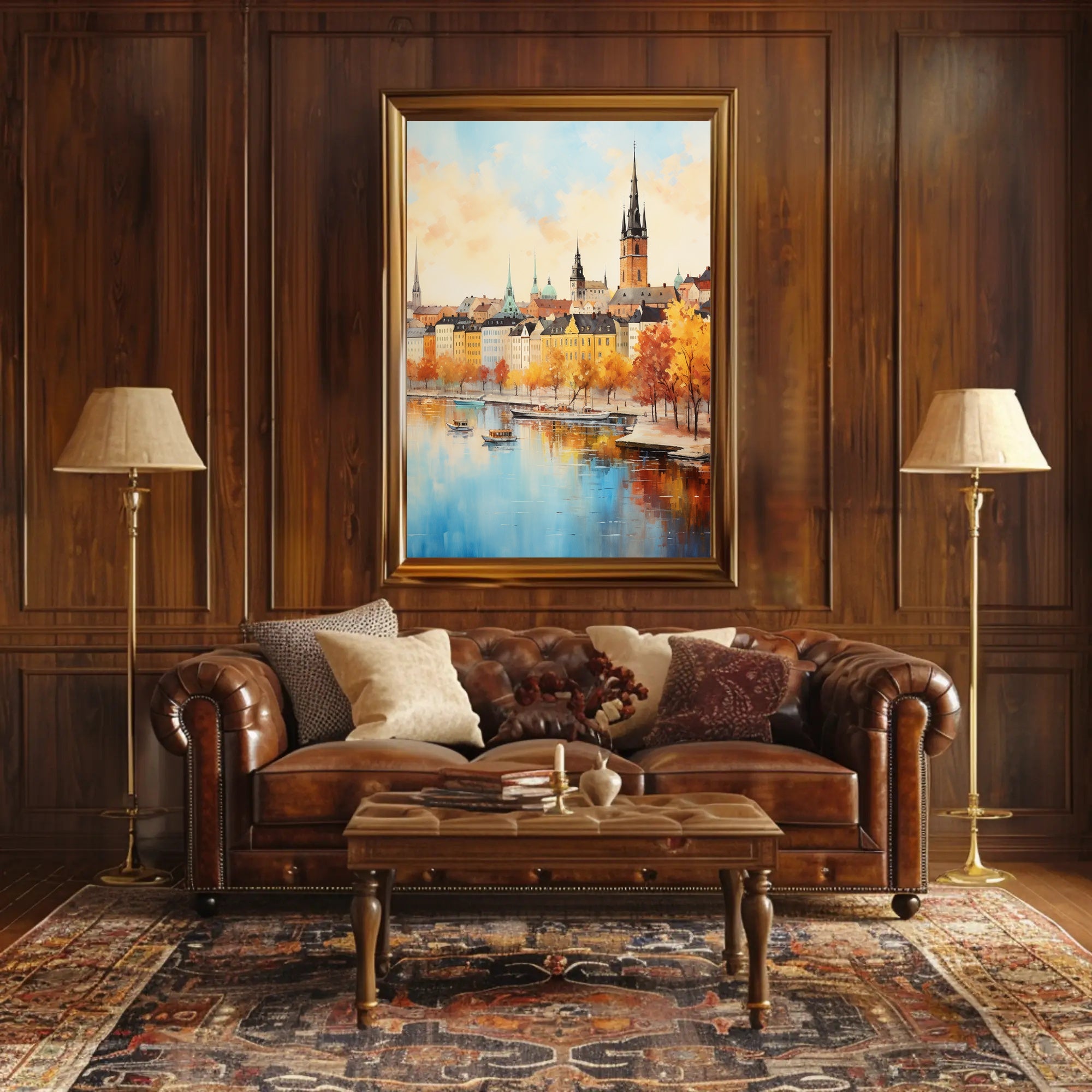 Autumn Reflections In A European Poster