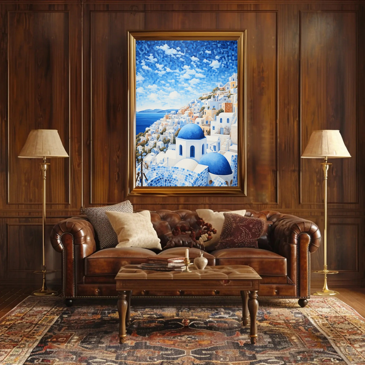 Santorini Greece Stunning Scenic Views Travel Poster