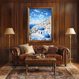 Santorini Greece Stunning Scenic Views Travel Poster