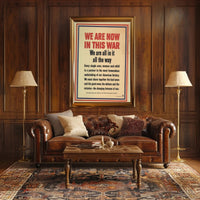 We Are Now in This War Poster PosterGoat