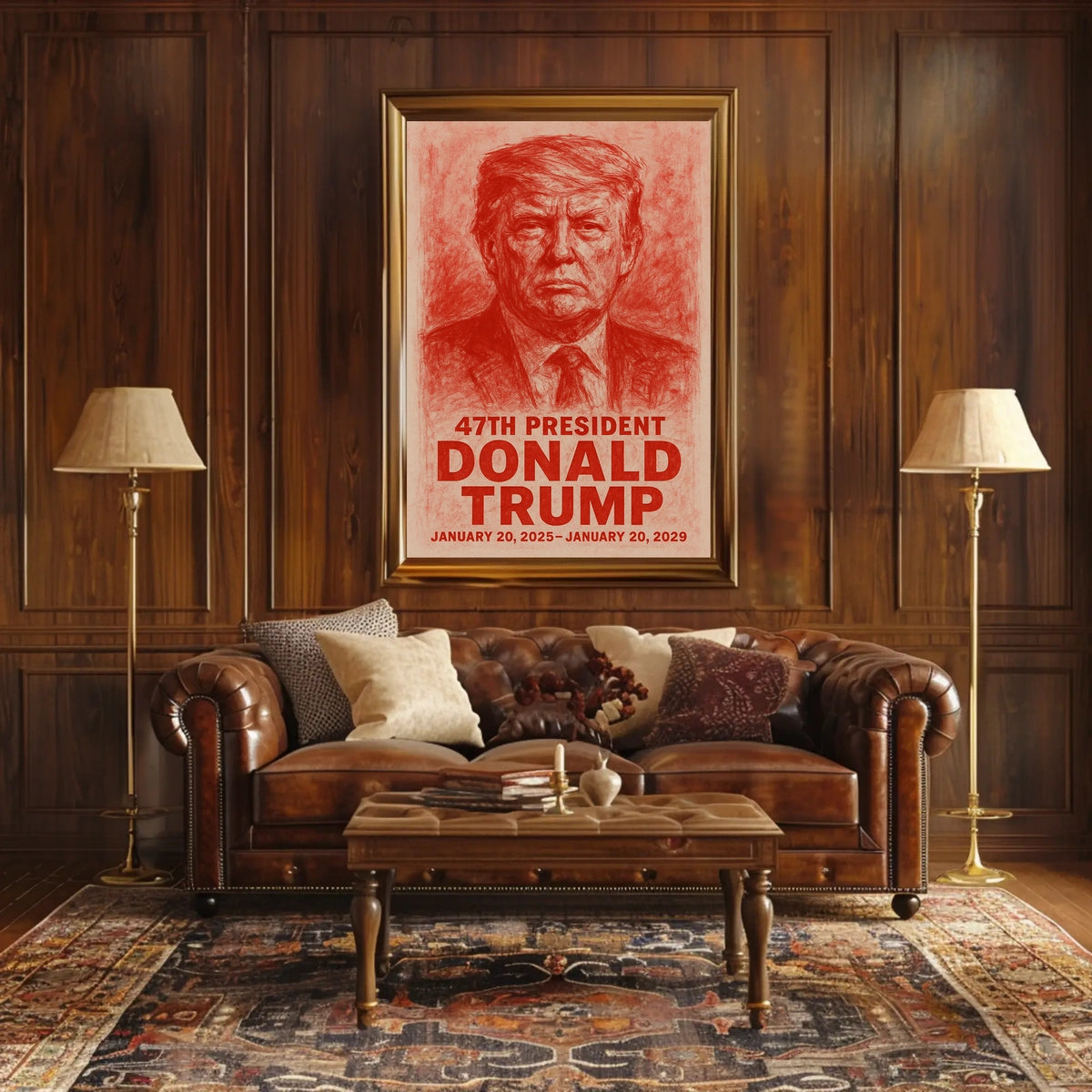 Trump Leadership Red Pop Art Patriotic Poster