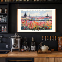 Prague Flower Market Vibrance Urban Or Cityscape Poster