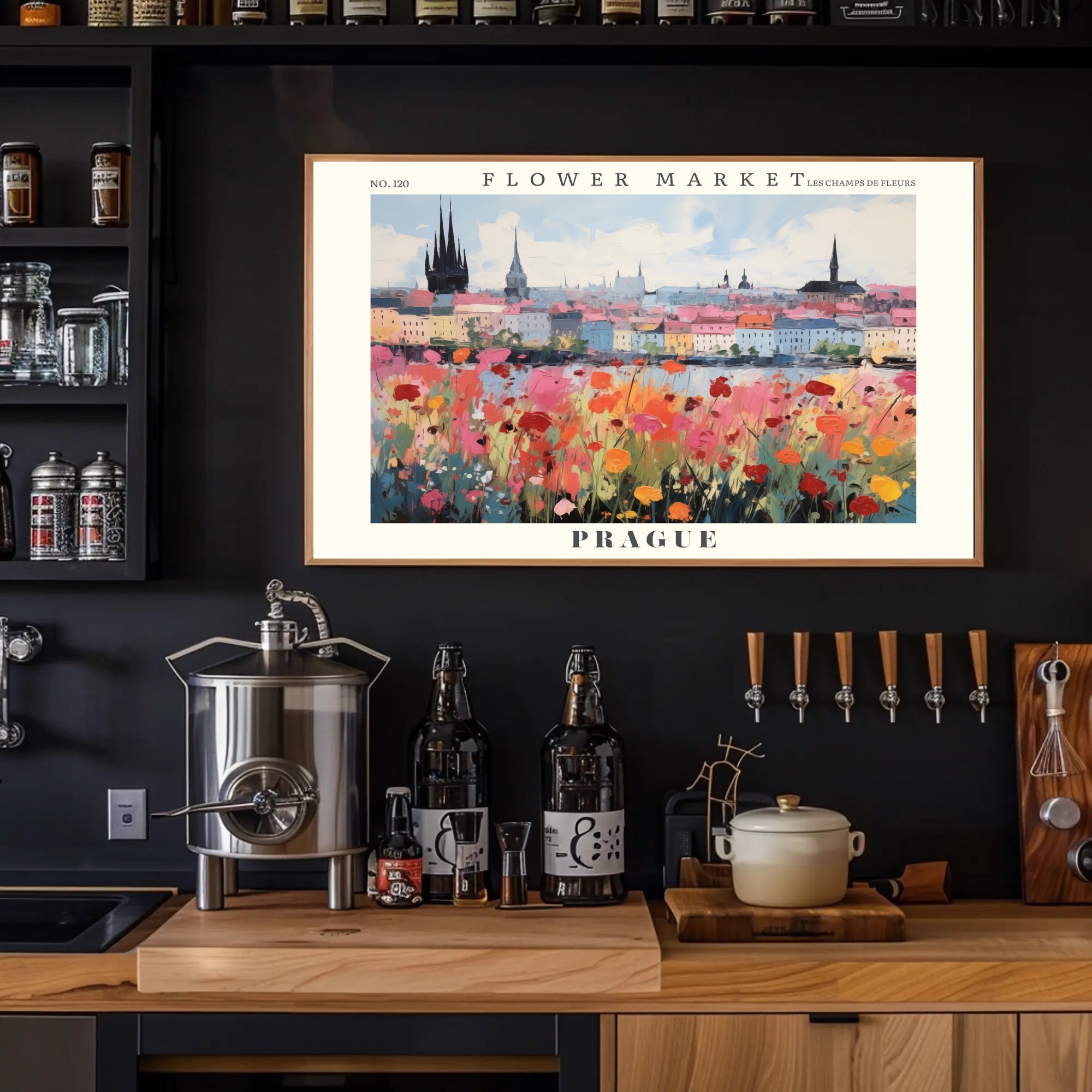 Prague Flower Market Vibrance Urban Or Cityscape Poster