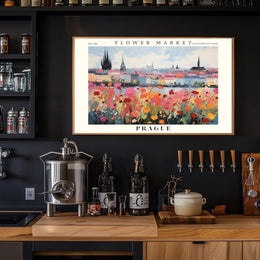 Prague Flower Market Vibrance Urban Or Cityscape Poster