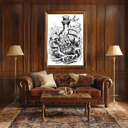 Ship In A Bottle Adventure Poster Home Decor Art Print PosterGoat