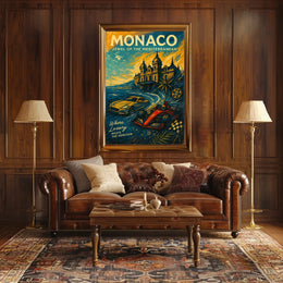 Monaco Jewel of the Mediterranean Poster