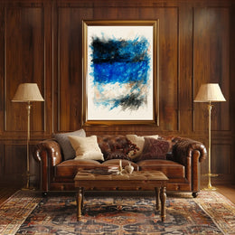 Abstract Blue Horizon Abstract Poster