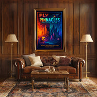 Fly Pinnacles National Park Poster Vintage Travel
