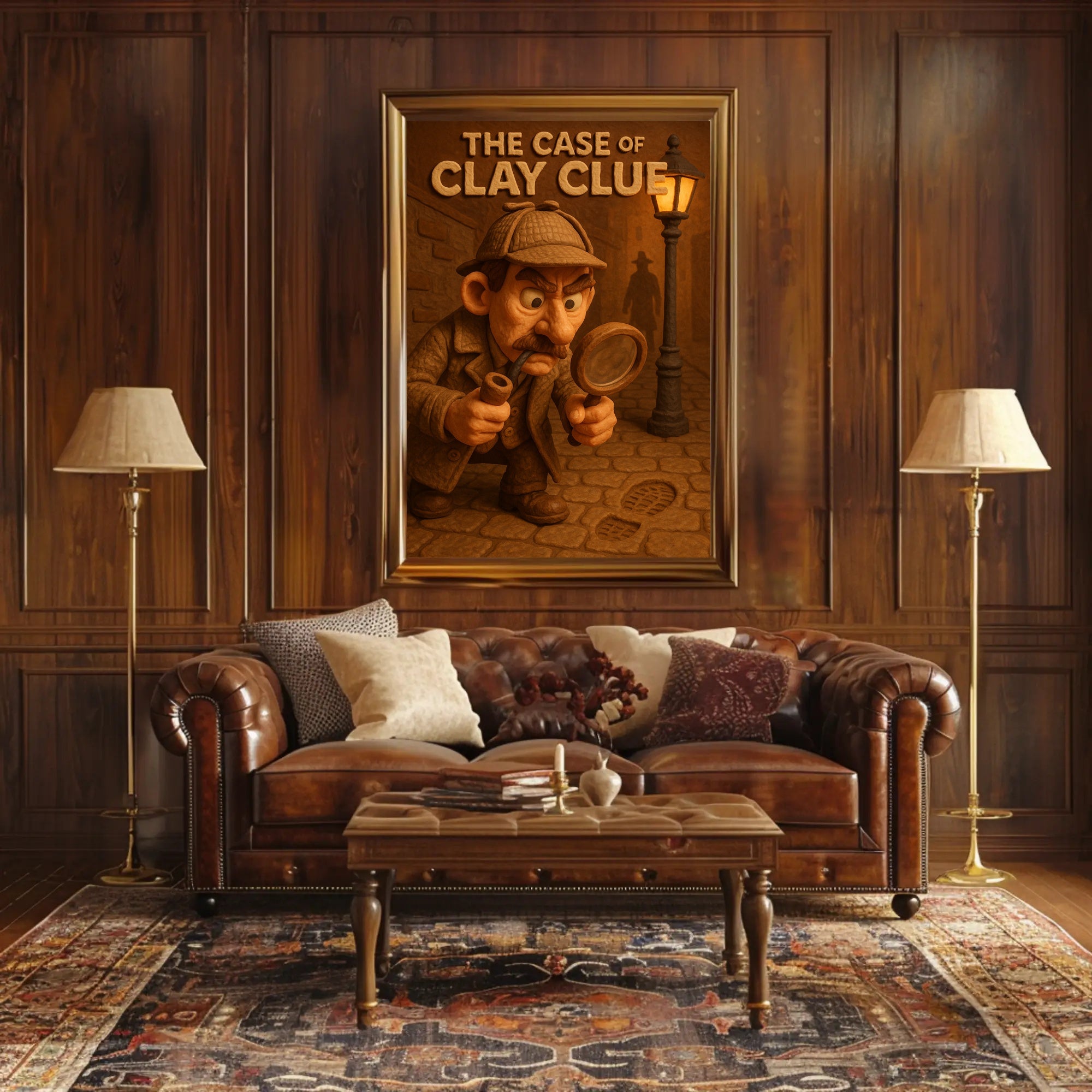 The Case of Clay Clue Art Print Decor PosterGoat