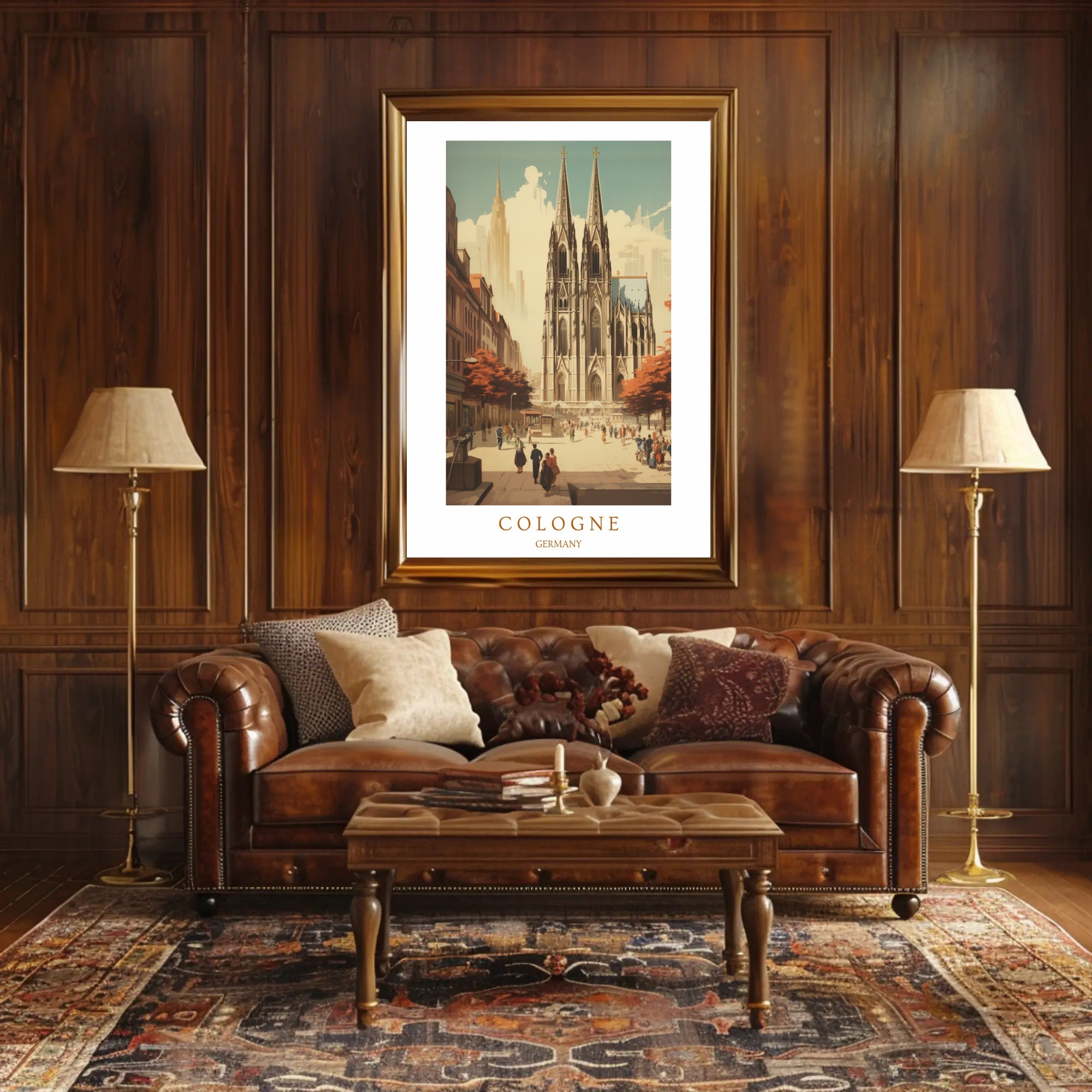 Cologne Cathedral in Autumn Poster PosterGoat