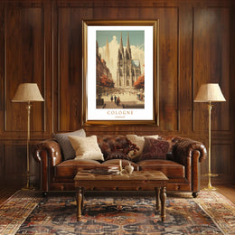 Cologne Cathedral in Autumn Poster PosterGoat