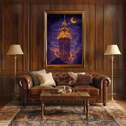 Big Ben Under a Dreamy Night Fantasy Poster