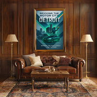 Reviving the Motor City Detroit Poster PosterGoat