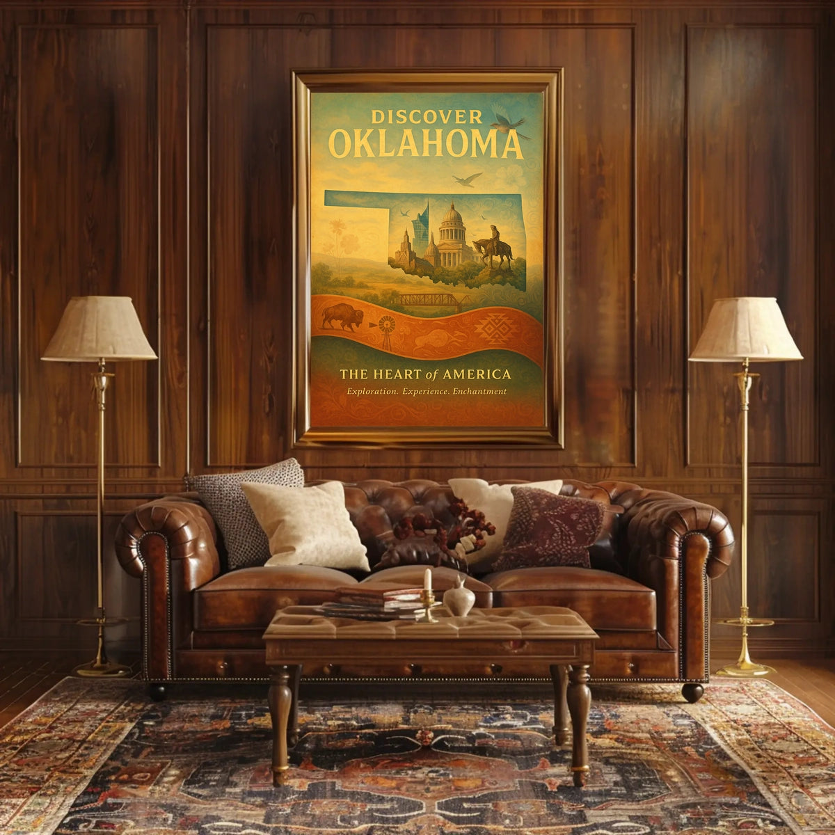 Discover Oklahoma The Heart of America Poster