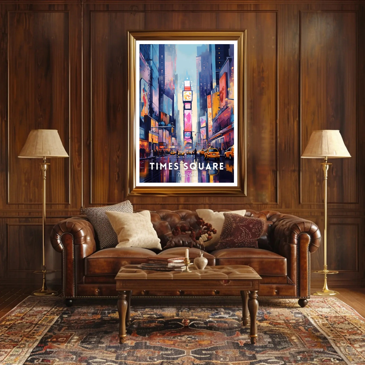 Times Square Nightlife Cityscape Poster Modern Wall Art