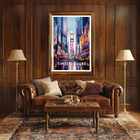 Times Square Nightlife Cityscape Poster Modern Wall Art