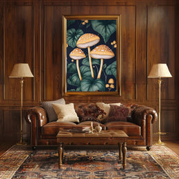 Enchanted Forest Mushrooms Art Print
