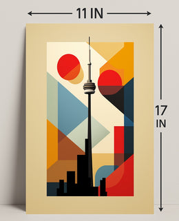 Geometric Skyline Art Poster