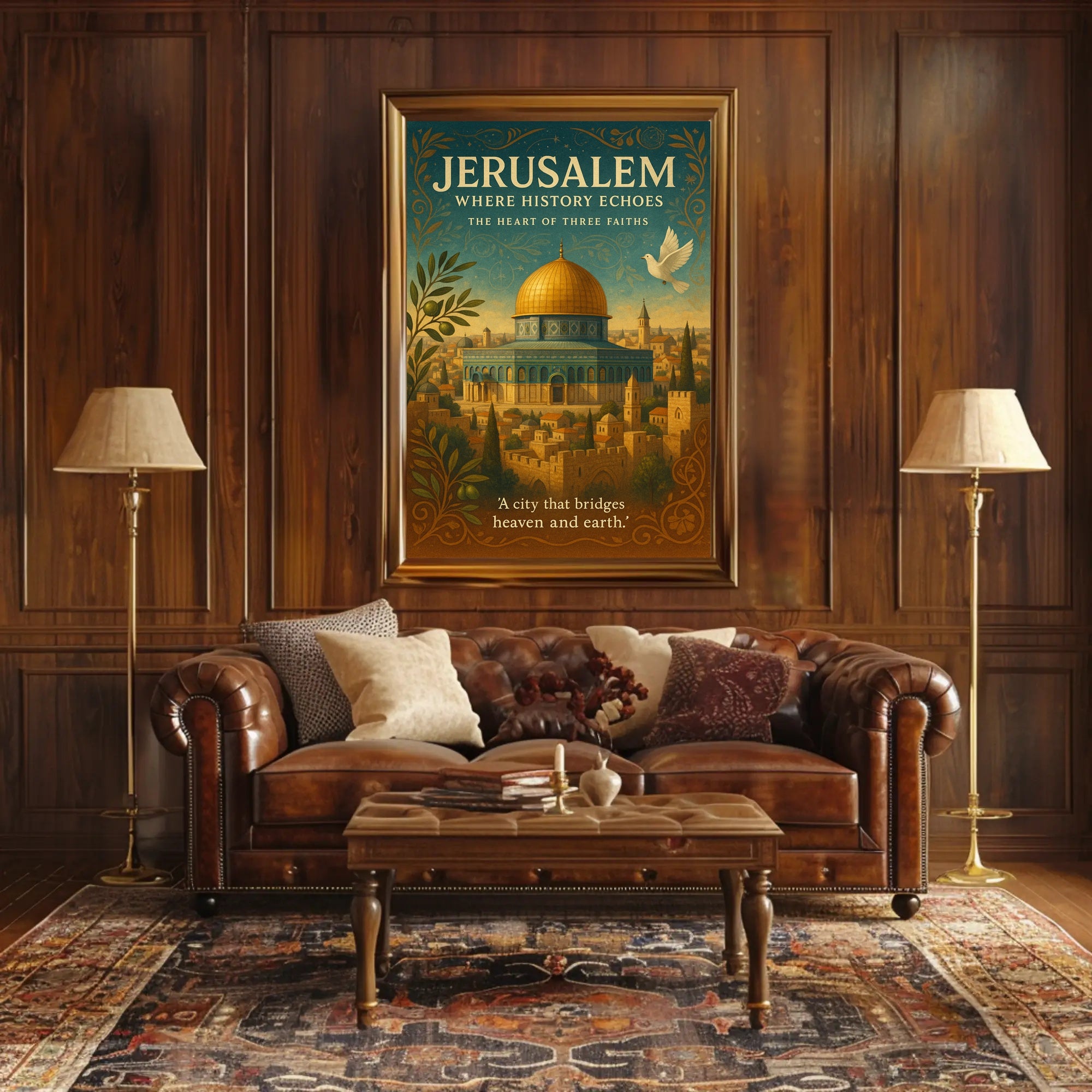 Jerusalem Vintage Travel Poster Wall Art