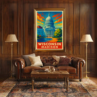 Wisconsin State Capitol Madison Poster