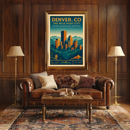 Denver, CO The Mile High City Poster