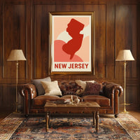 New Jersey Silhouette Poster