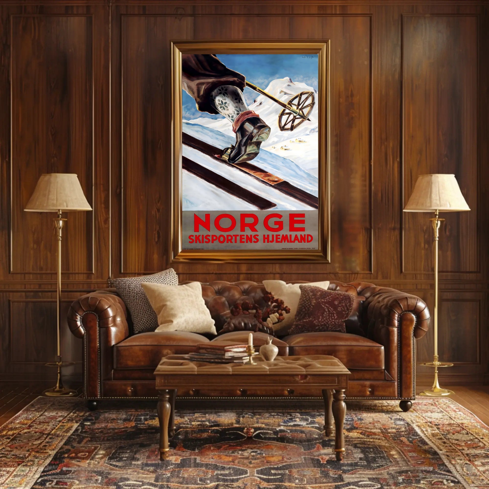 Norway: The Home of Skiing Poster PosterGoat
