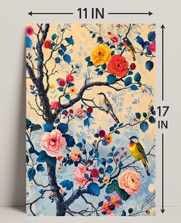 Blossoms And Birds William Morris Art Poster
