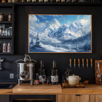 Majestic Winter Mountains Poster