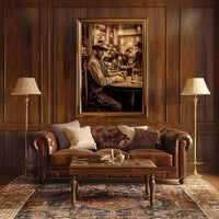 Western Saloon Scene Poster