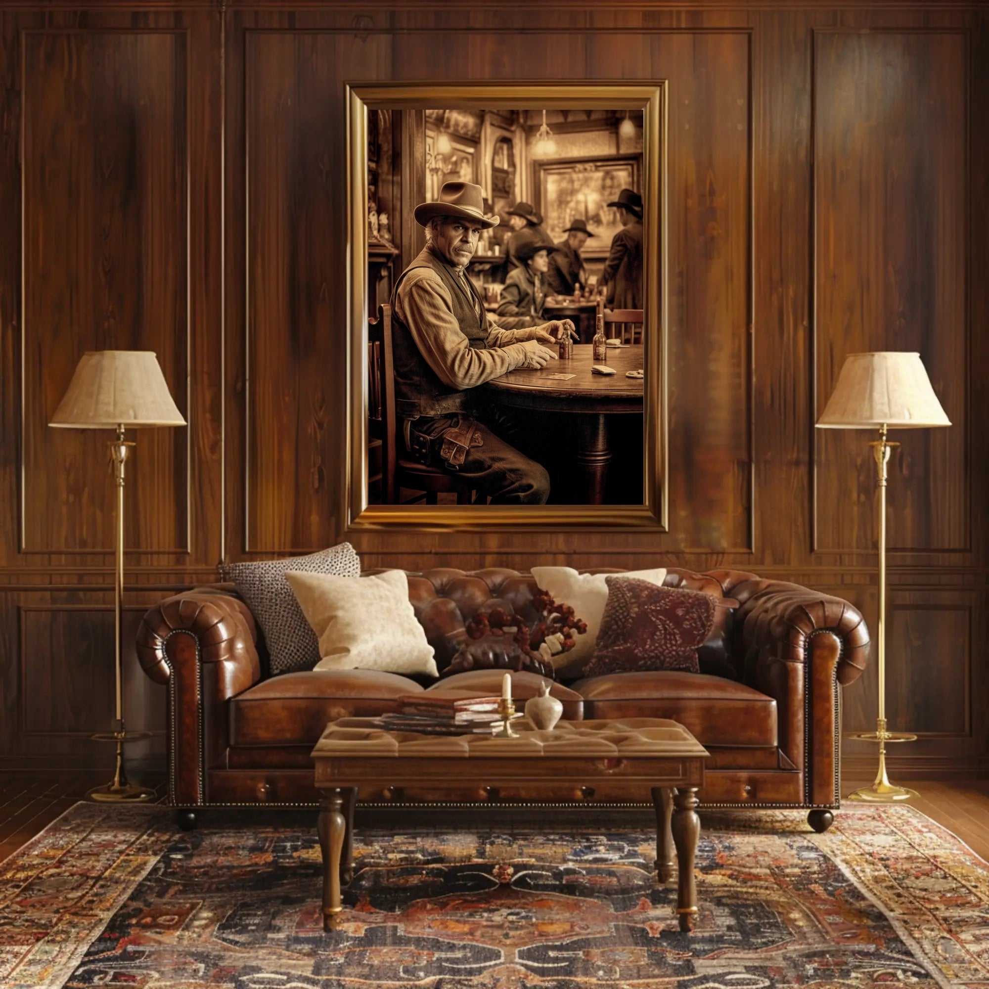 Western Saloon Scene Poster