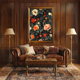 Lush Vintage Rose Arrangement Artistic Poster