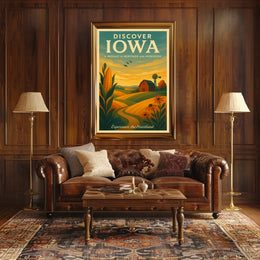Discover Iowa A Mosaic of Heritage and Horizons Poster