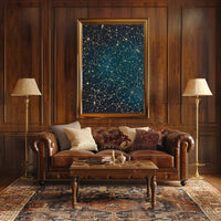 Starry Night Constellations Poster in Space or Astronomy Poster