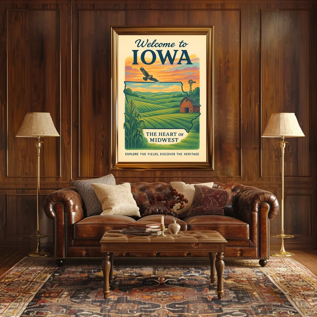 Welcome to Iowa The Heart of Midwest Poster
