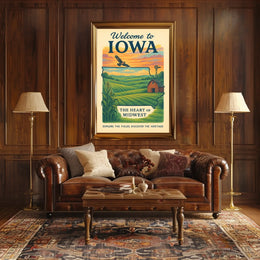 Welcome to Iowa The Heart of Midwest Poster